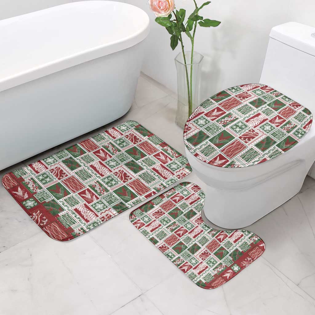 Mele Kalikimaka Hawaiian Quilt and Lei Patchwork Bathroom Set - Polynesian Pride