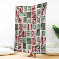 Mele Kalikimaka Hawaiian Quilt and Lei Patchwork Blanket - Polynesian Pride
