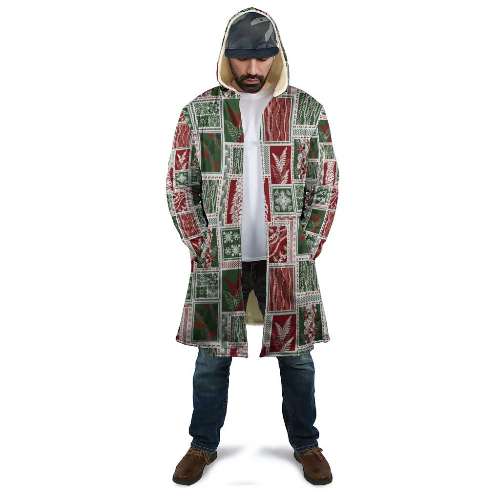 Mele Kalikimaka Hawaiian Quilt and Lei Patchwork Cloak - Polynesian Pride