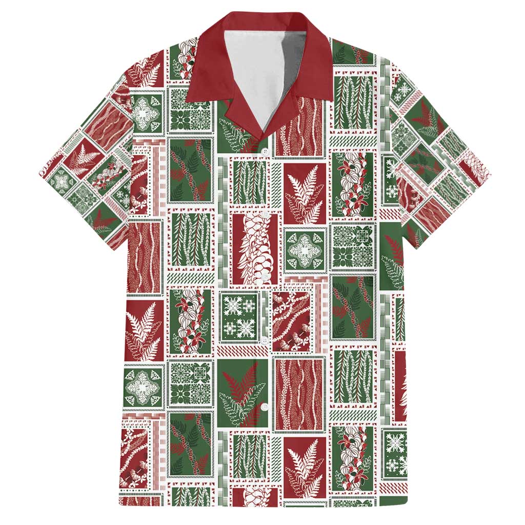 Mele Kalikimaka Hawaiian Quilt and Lei Patchwork Family Matching Summer Maxi Dress and Hawaiian Shirt - Polynesian Pride