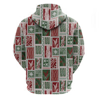 Mele Kalikimaka Hawaiian Quilt and Lei Patchwork Hoodie - Polynesian Pride