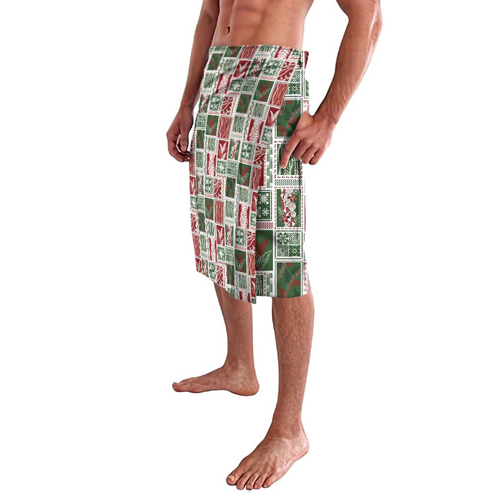 Mele Kalikimaka Hawaiian Quilt and Lei Patchwork Lavalava - Polynesian Pride