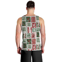 Mele Kalikimaka Hawaiian Quilt and Lei Patchwork Men Tank Top LT9 - Polynesian Pride