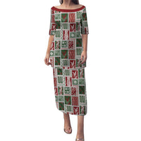 Mele Kalikimaka Hawaiian Quilt and Lei Patchwork Puletasi - Polynesian Pride