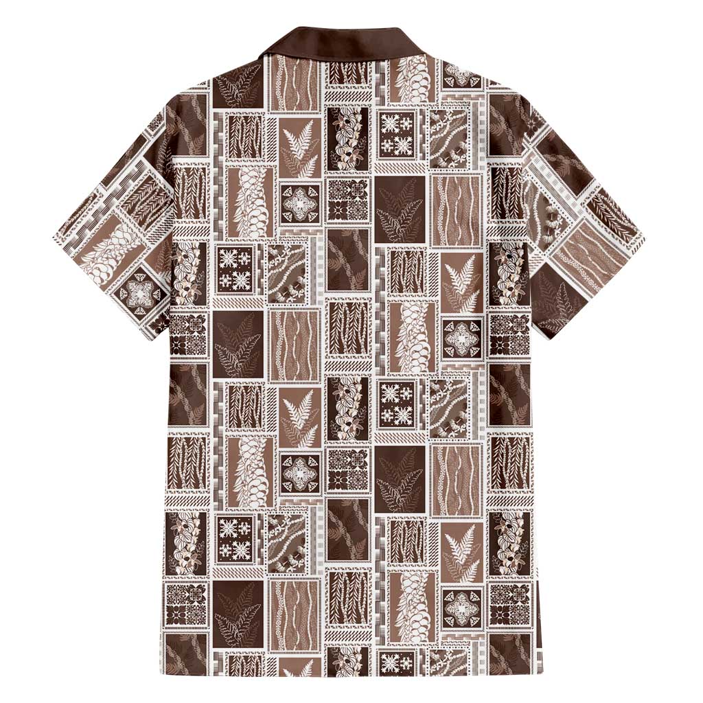 Vintage Aloha Block Quilt Family Matching Mermaid Dress and Hawaiian Shirt Beige Inspired Lei Motifs LT9 - Polynesian Pride