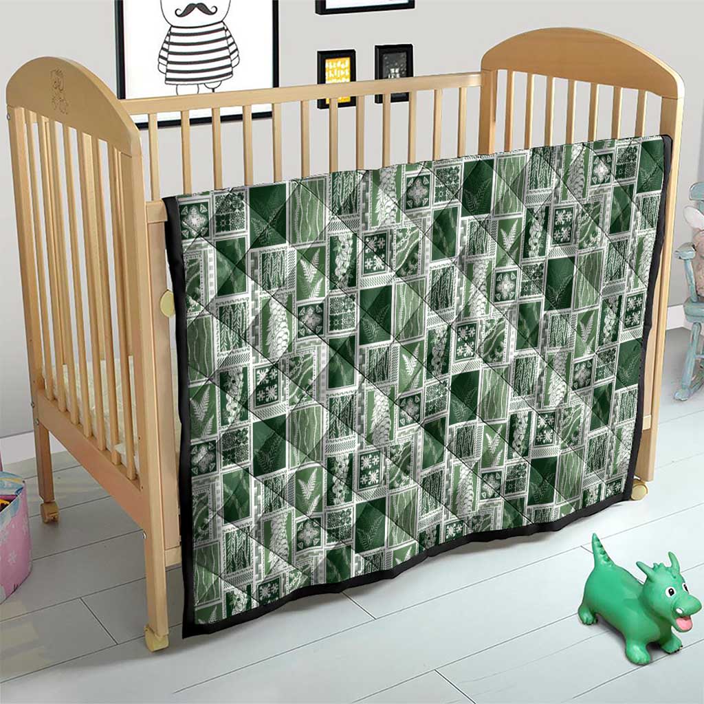 Vintage Aloha Block Quilt Quilt Green Inspired Lei Motifs - Polynesian Pride