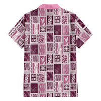Vintage Aloha Block Quilt Family Matching Mermaid Dress and Hawaiian Shirt Pink Inspired Lei Motifs - Polynesian Pride