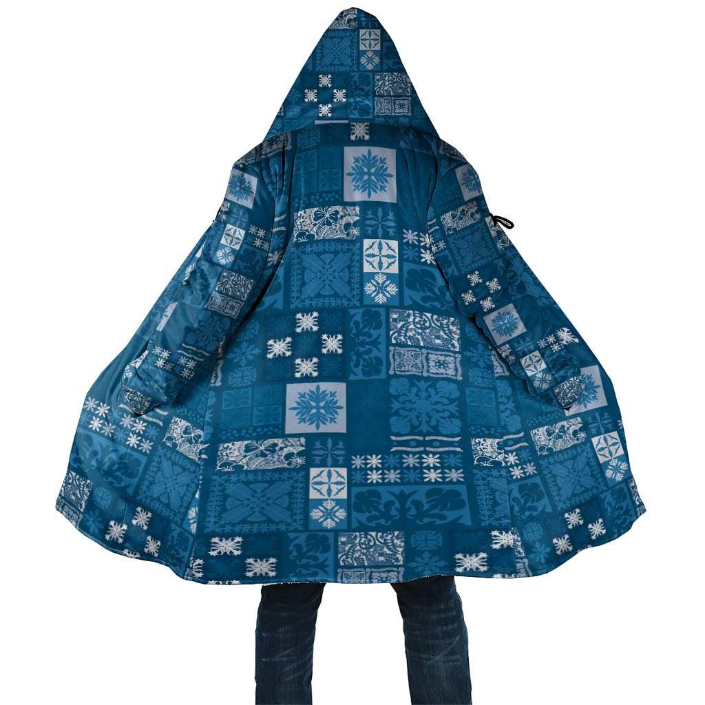 Vintage Hawaiian Quilting Patterns Cloak Blue Style Tribal Fabric Patchwork - Polynesian Pride