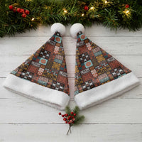 Vintage Hawaiian Quilting Patterns Christmas Santa Hat Brown Style Tribal Fabric Patchwork LT9 - Polynesian Pride