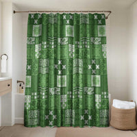 Vintage Hawaiian Quilting Patterns Bathroom Set Green Style Tribal Fabric Patchwork - Polynesian Pride