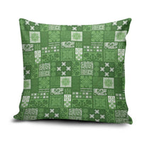 Vintage Hawaiian Quilting Patterns Pillow Cover Green Style Tribal Fabric Patchwork - Polynesian Pride