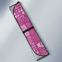 Vintage Hawaiian Quilting Patterns Auto Sun Shade Pink Style Tribal Fabric Patchwork - Polynesian Pride