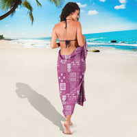 Vintage Hawaiian Quilting Patterns Sarong Pink Style Tribal Fabric Patchwork - Polynesian Pride