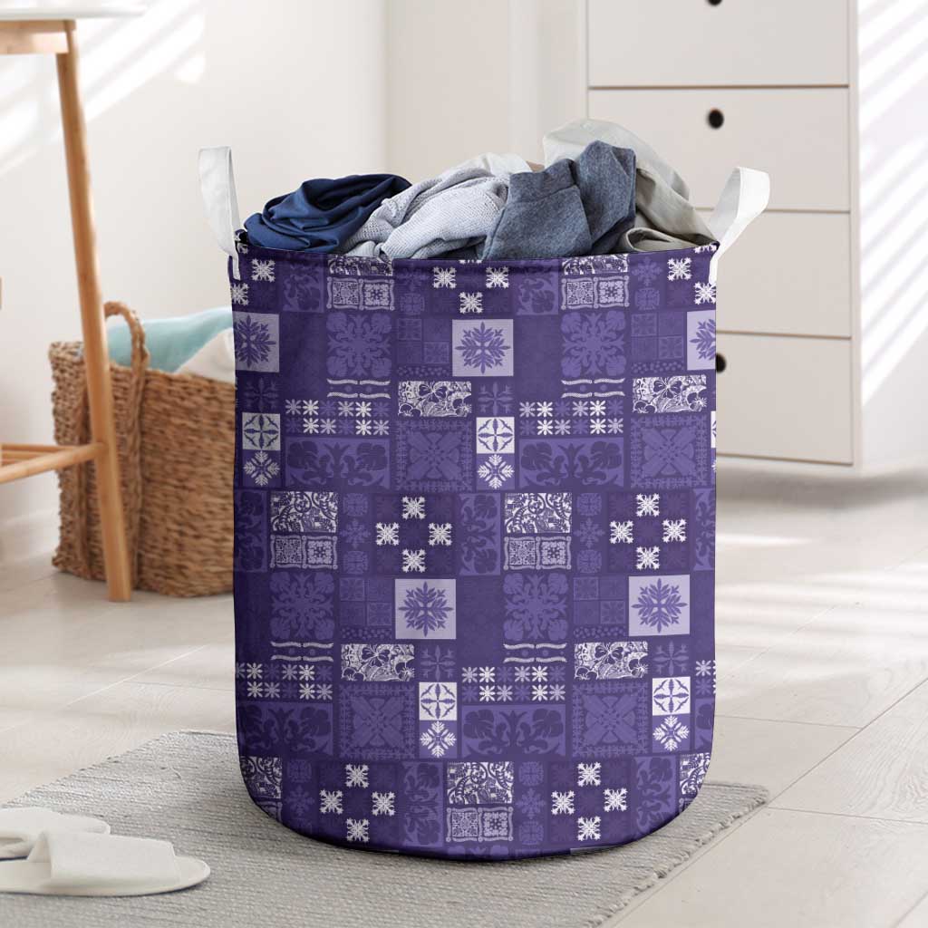 Vintage Hawaiian Quilting Patterns Laundry Basket Purple Style Tribal Fabric Patchwork LT9 Purple - Polynesian Pride