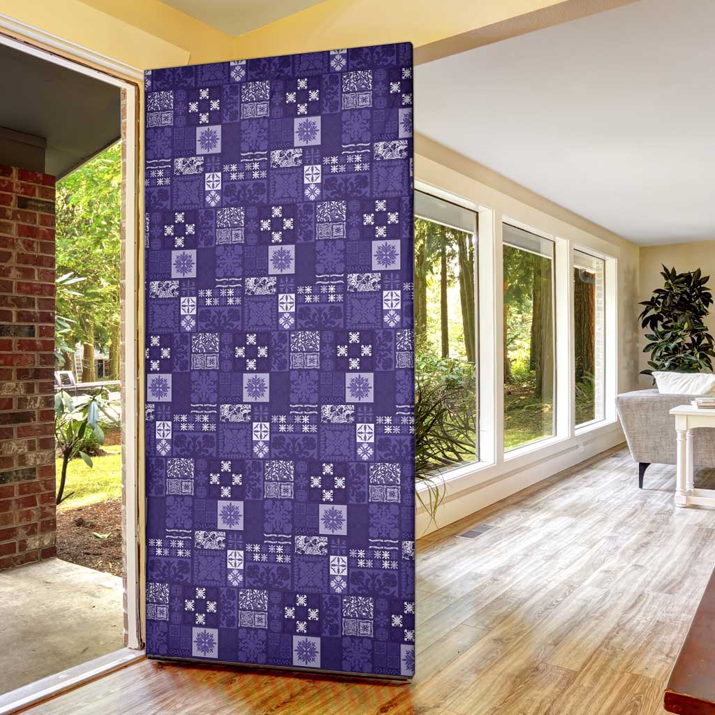 Vintage Hawaiian Quilting Patterns Door Cover Purple Style Tribal Fabric Patchwork - Polynesian Pride