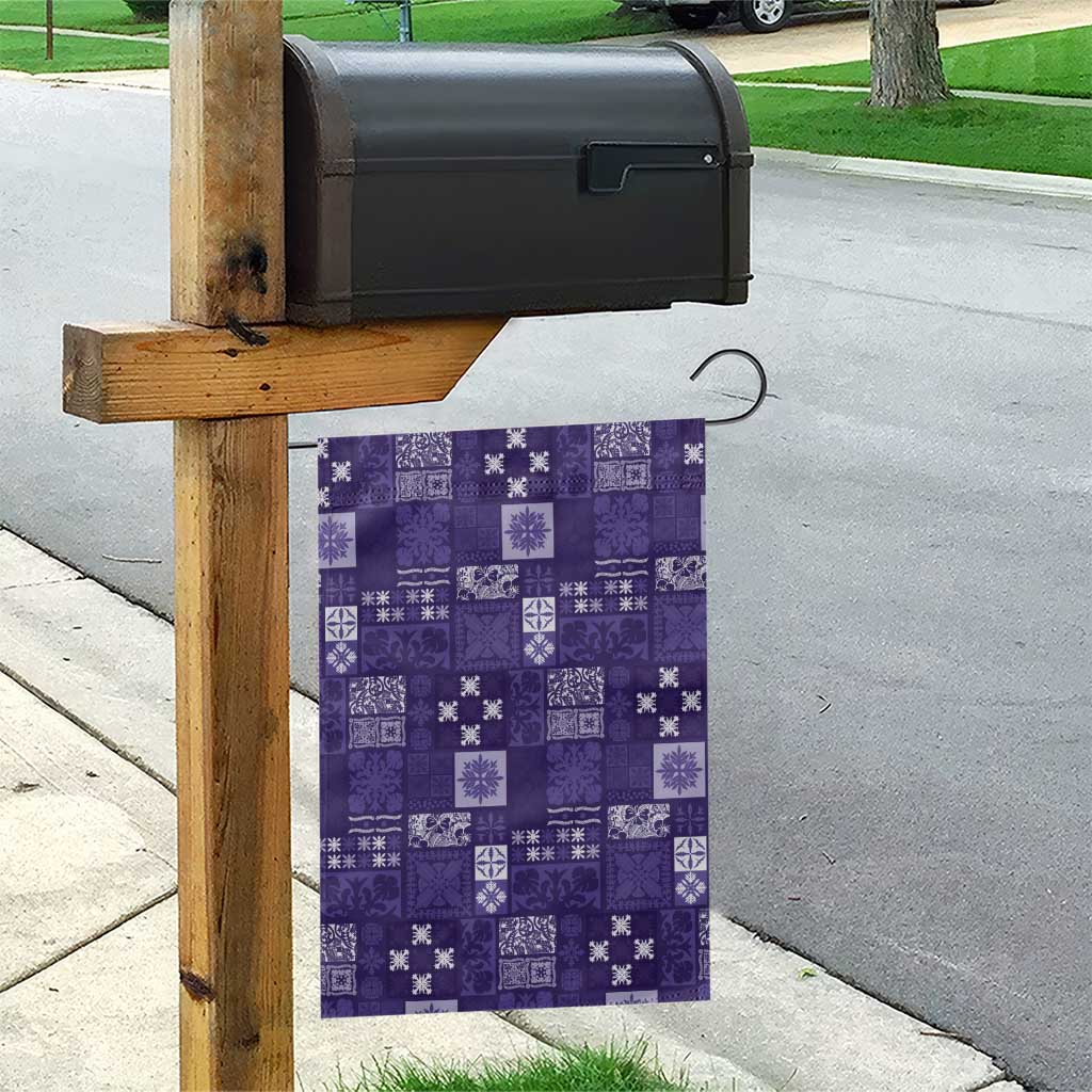 Vintage Hawaiian Quilting Patterns Garden Flag Purple Style Tribal Fabric Patchwork - Polynesian Pride