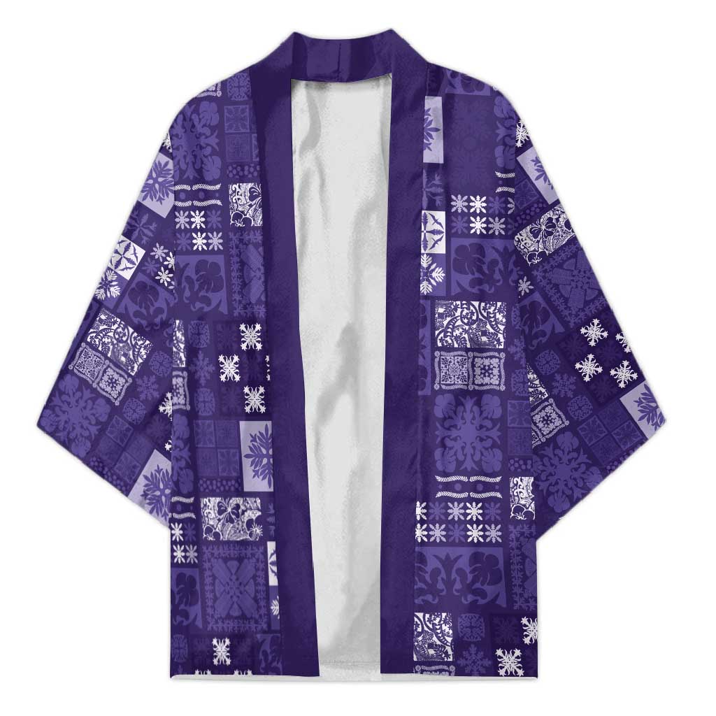 Vintage Hawaiian Quilting Patterns Kimono Purple Style Tribal Fabric Patchwork - Polynesian Pride