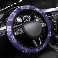 Vintage Hawaiian Quilting Patterns Steering Wheel Cover Purple Style Tribal Fabric Patchwork - Polynesian Pride
