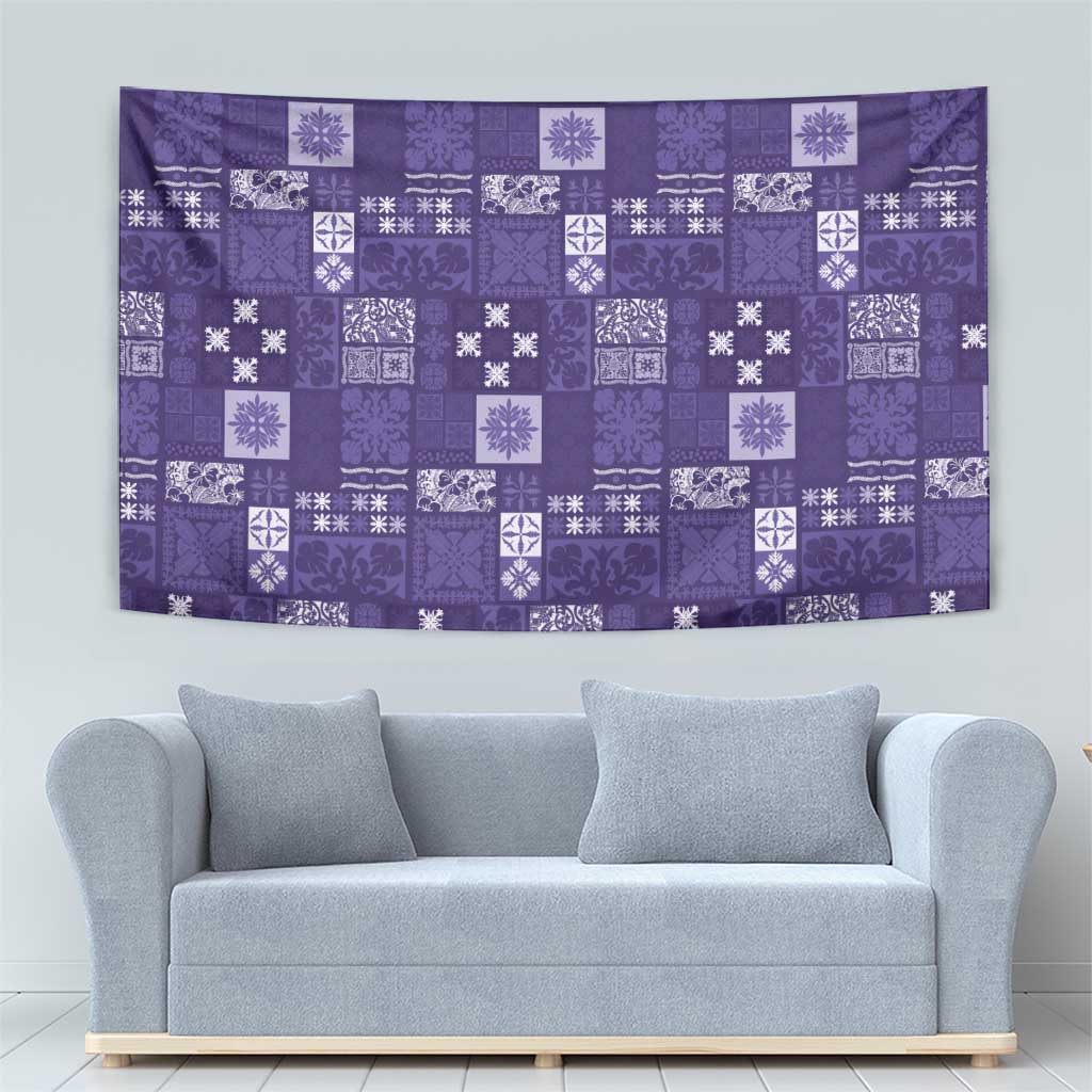 Vintage Hawaiian Quilting Patterns Tapestry Purple Style Tribal Fabric Patchwork - Polynesian Pride