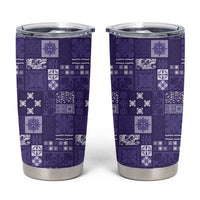 Vintage Hawaiian Quilting Patterns Tumbler Cup Purple Style Tribal Fabric Patchwork - Polynesian Pride