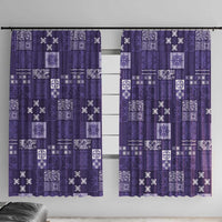 Vintage Hawaiian Quilting Patterns Window Curtain Purple Style Tribal Fabric Patchwork - Polynesian Pride