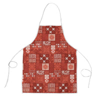 Vintage Hawaiian Quilting Patterns Apron Red Style Tribal Fabric Patchwork - Polynesian Pride