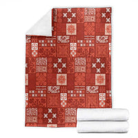 Vintage Hawaiian Quilting Patterns Blanket Red Style Tribal Fabric Patchwork - Polynesian Pride