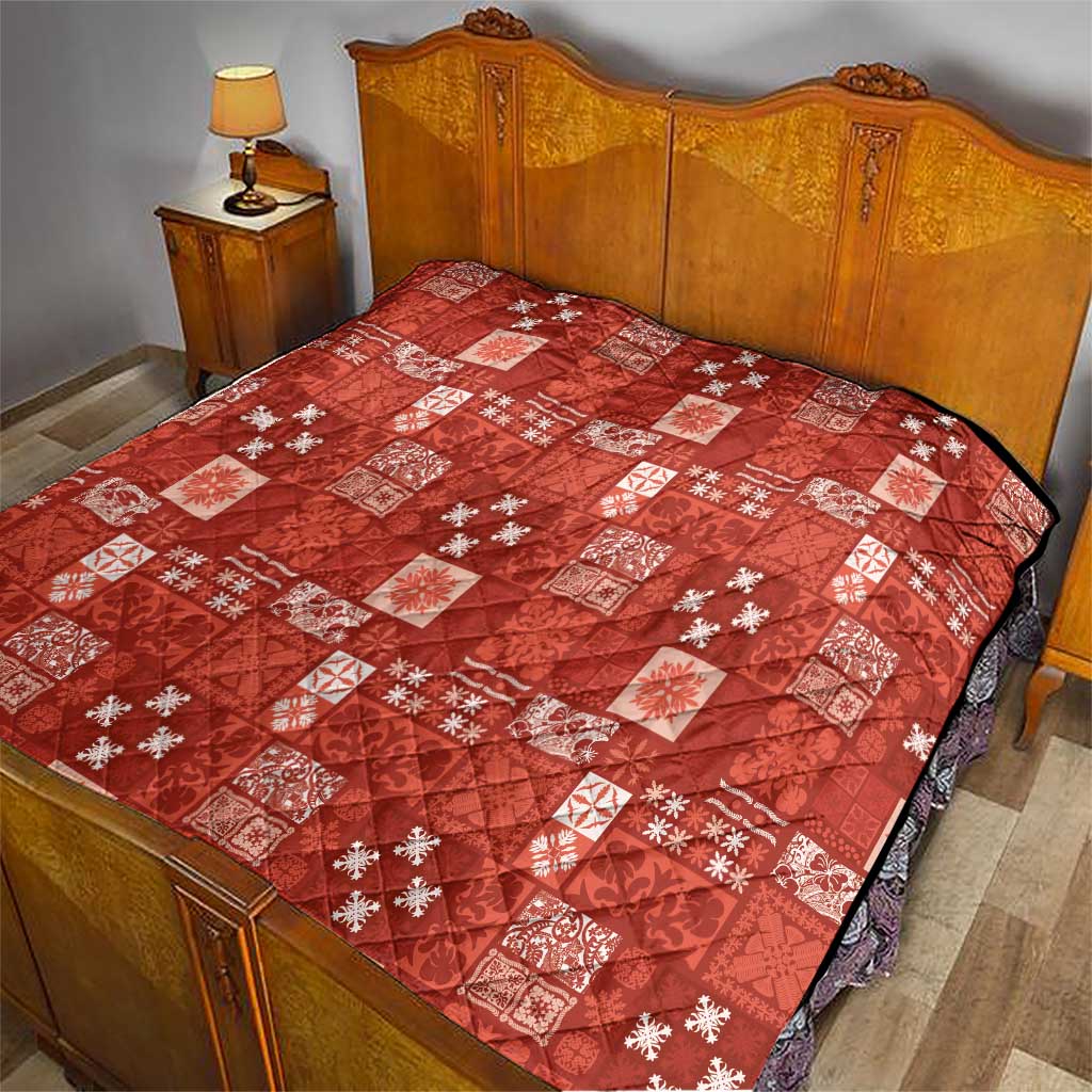 Vintage Hawaiian Quilting Patterns Quilt Red Style Tribal Fabric Patchwork - Polynesian Pride