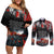 ANZAC DAY Heroes Of The Gallipoli Couples Matching Off Shoulder Short Dress and Long Sleeve Button Shirt LT9 Black - Polynesian Pride