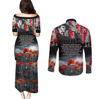 ANZAC DAY Heroes Of The Gallipoli Couples Matching Puletasi and Long Sleeve Button Shirt LT9 - Polynesian Pride