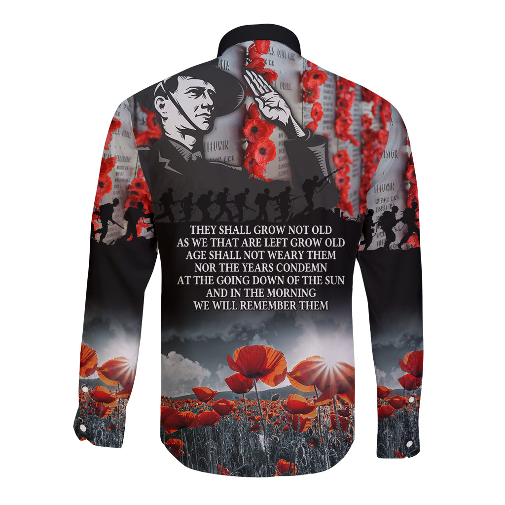 ANZAC DAY Heroes Of The Gallipoli Long Sleeve Button Shirt LT9 - Polynesian Pride