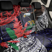 American Samoa Bald Eagle Personalized Back Car Seat Cover Samoa Muamua Le Atua