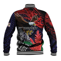 American Samoa Bald Eagle Personalized Baseball Jacket Samoa Muamua Le Atua