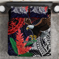 American Samoa Bald Eagle Personalized Bedding Set Samoa Muamua Le Atua
