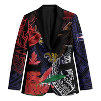 American Samoa Bald Eagle Personalized Blazer Samoa Muamua Le Atua - Polynesian Pride