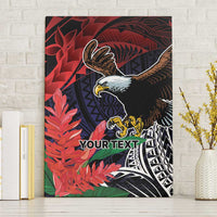 American Samoa Bald Eagle Personalized Canvas Wall Art Samoa Muamua Le Atua