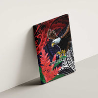 American Samoa Bald Eagle Personalized Canvas Wall Art Samoa Muamua Le Atua