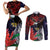 American Samoa Bald Eagle Personalized Couples Matching Short Sleeve Bodycon Dress and Long Sleeve Button Shirt Samoa Muamua Le Atua