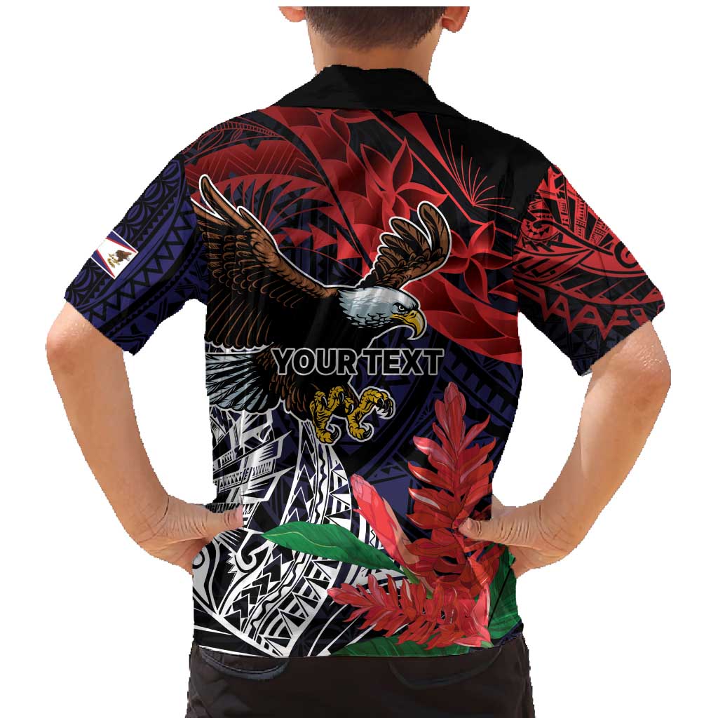 American Samoa Bald Eagle Personalized Family Matching Mermaid Dress and Hawaiian Shirt Samoa Muamua Le Atua