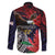American Samoa Bald Eagle Personalized Family Matching Off The Shoulder Long Sleeve Dress and Hawaiian Shirt Samoa Muamua Le Atua