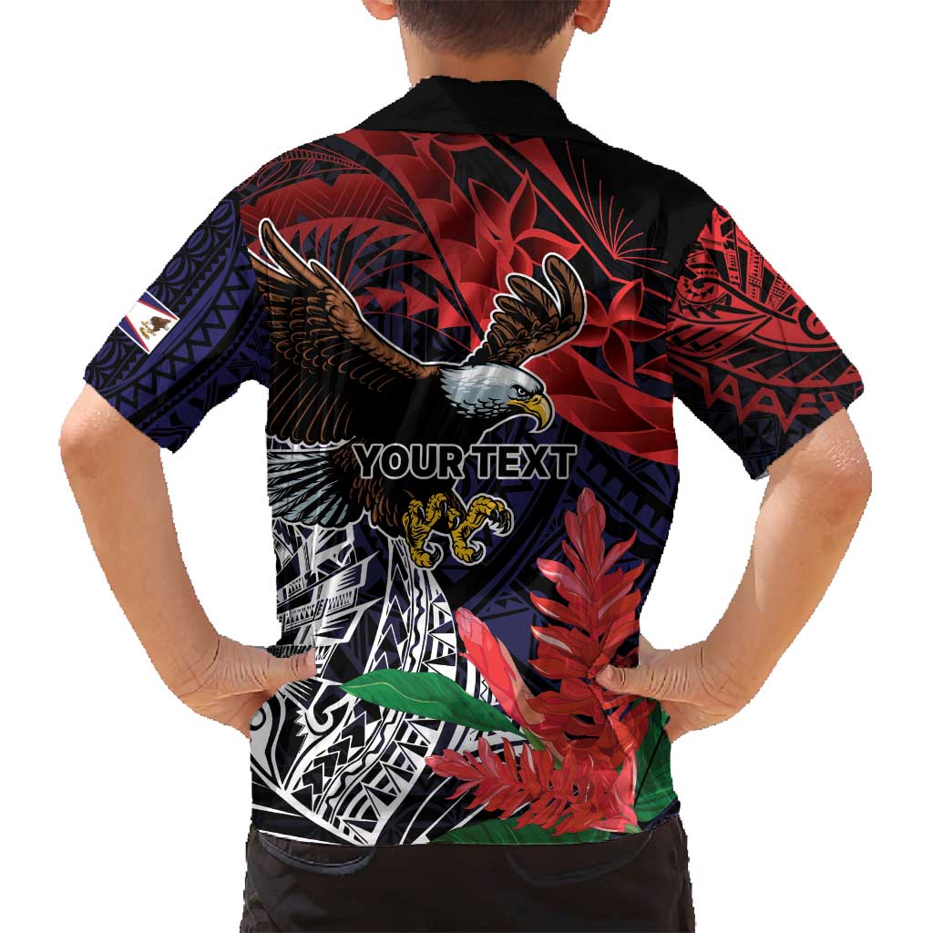 American Samoa Bald Eagle Personalized Family Matching Summer Maxi Dress and Hawaiian Shirt Samoa Muamua Le Atua