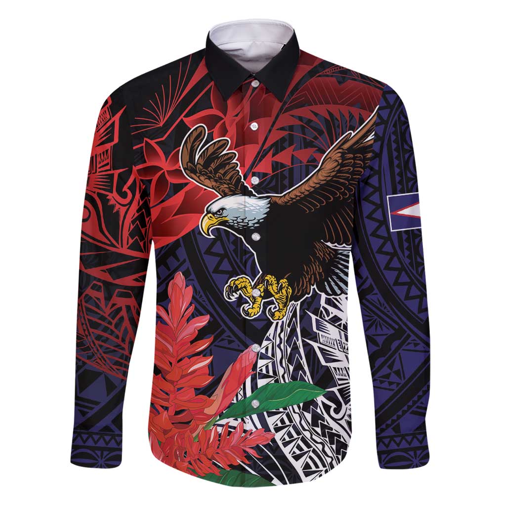 American Samoa Bald Eagle Personalized Family Matching Summer Maxi Dress and Hawaiian Shirt Samoa Muamua Le Atua
