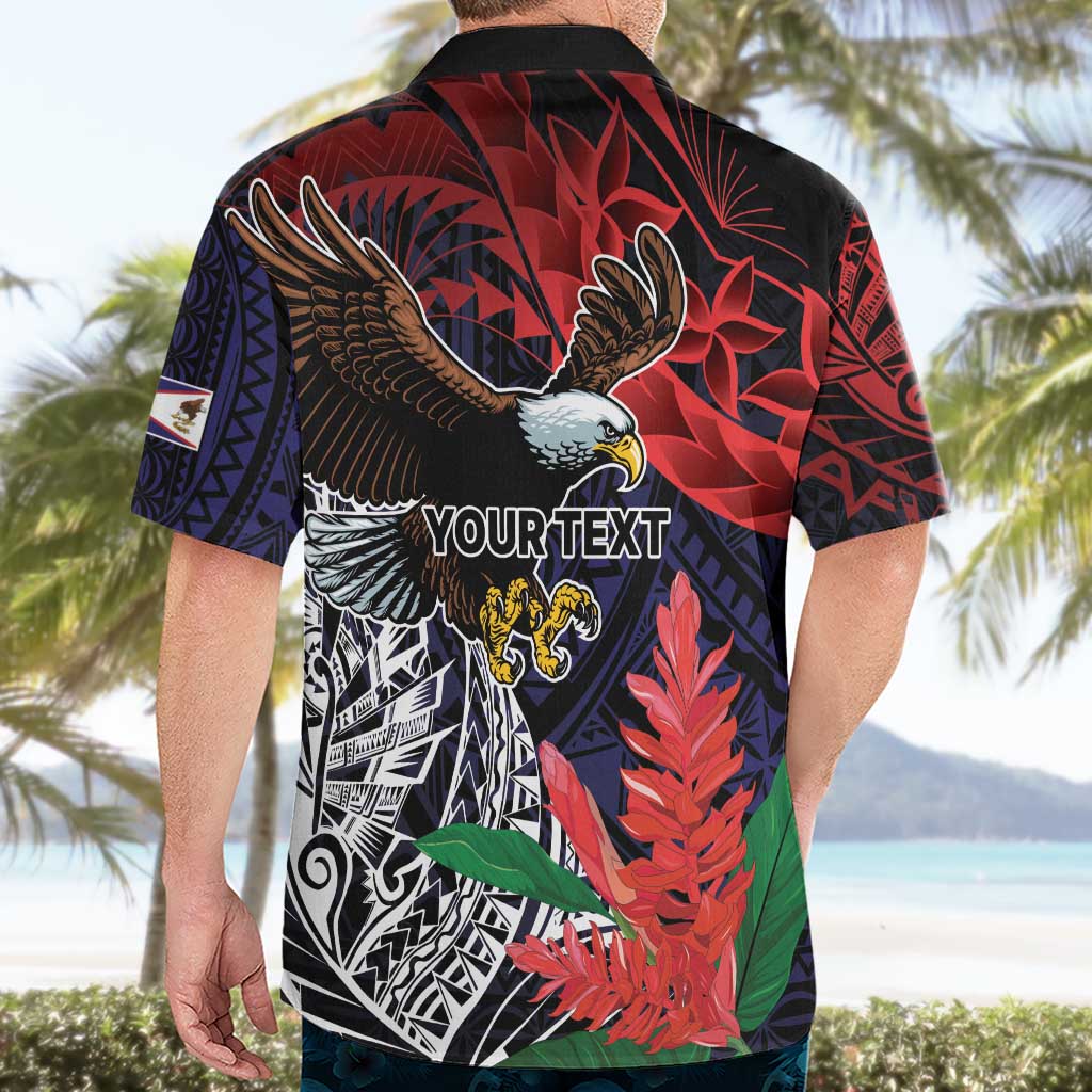 American Samoa Bald Eagle Personalized Hawaiian Shirt Samoa Muamua Le Atua