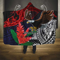 American Samoa Bald Eagle Personalized Hooded Blanket Samoa Muamua Le Atua LT9 - Polynesian Pride