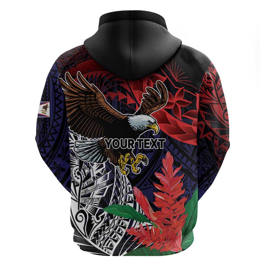 American Samoa Bald Eagle Personalized Hoodie Samoa Muamua Le Atua