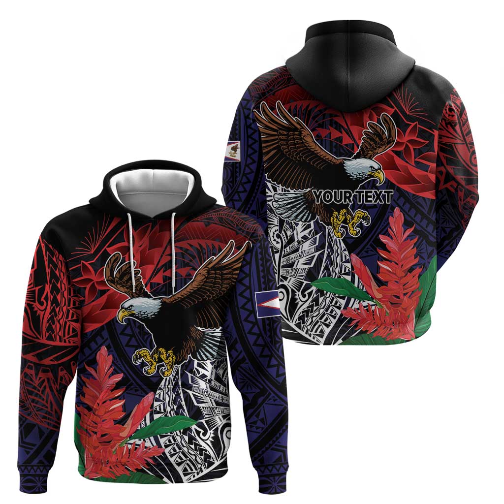 American Samoa Bald Eagle Personalized Hoodie Samoa Muamua Le Atua