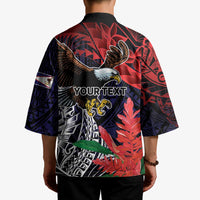 American Samoa Bald Eagle Personalized Kimono Samoa Muamua Le Atua - Polynesian Pride