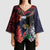 American Samoa Bald Eagle Personalized Kimono Sleeve Blouse Samoa Muamua Le Atua - Polynesian Pride