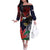 American Samoa Bald Eagle Personalized Off The Shoulder Long Sleeve Dress Samoa Muamua Le Atua