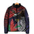 American Samoa Bald Eagle Personalized Padded Jacket Samoa Muamua Le Atua - Polynesian Pride